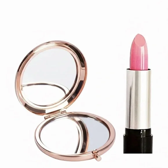 Reserved-Sisters-Rose Gold Compact Mirror Engraved “Sisters Are Like Stars” NIB - Picture 3 of 7